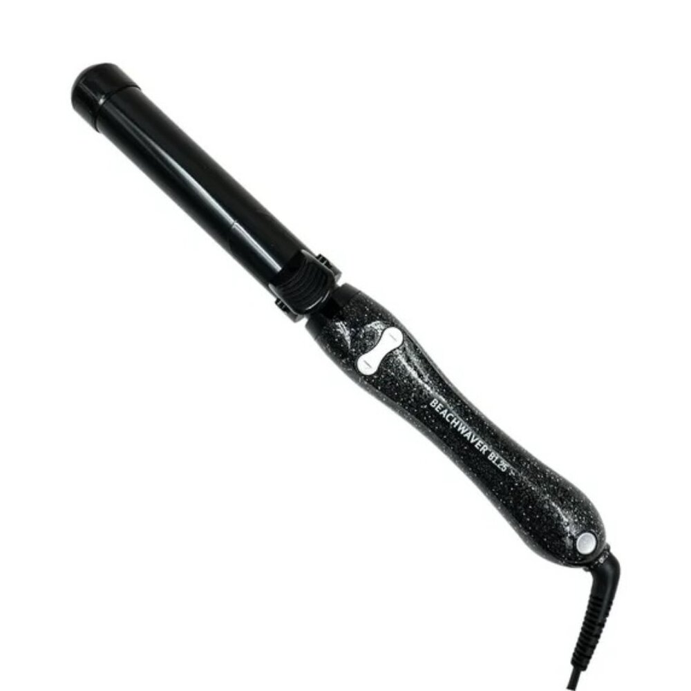 Beachwaver B-Series Ceramic Rotating Curling Iron, 1.25" Barrel, Black Glitter
